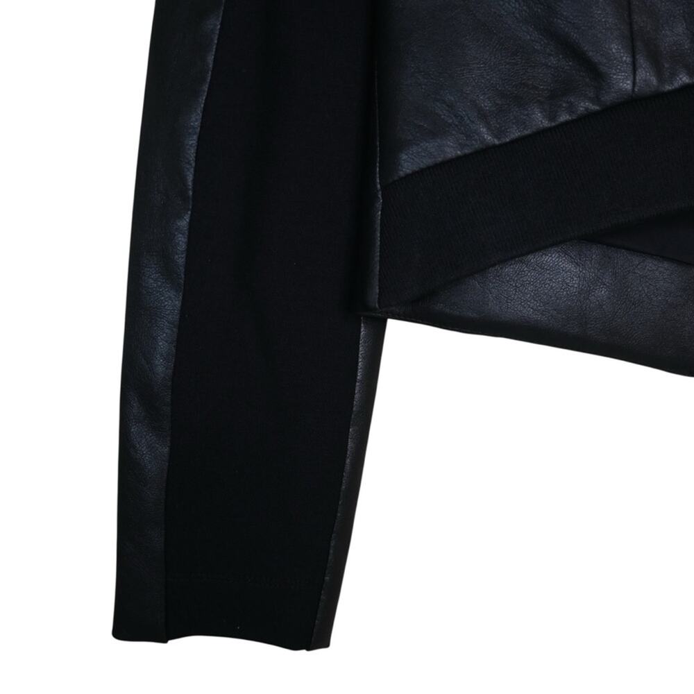 BCBGMAXAZRIA Womens XS Cruz Faux Leather Lined Blazer in Black NEW - Picture 8 of 13